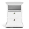 PARIS Bedside 2 Drawers in White - Image 13