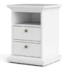 PARIS Bedside 2 Drawers in White - Image 12