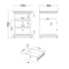 PARIS Bedside 2 Drawers in White and Oak - Image 4