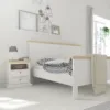 PARIS Bedside 2 Drawers in White and Oak - Image 12