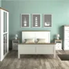 PARIS Bedside 2 Drawers in White and Oak - Image 10