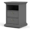 PARIS Bedside 2 Drawers in Matt Grey - Image 13