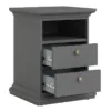 PARIS Bedside 2 Drawers in Matt Grey - Image 12