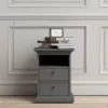 PARIS Bedside 2 Drawers in Matt Grey - Image 9