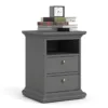 PARIS Bedside 2 Drawers in Matt Grey - Image 8