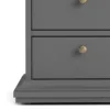 PARIS Bedside 2 Drawers in Matt Grey - Image 6