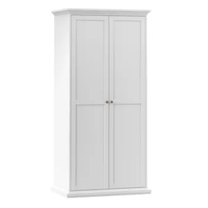 PARIS Wardrobe with 2 Drawers in White