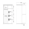 PARIS Wardrobe with 2 Drawers in Matt Grey - Image 3