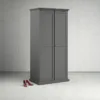 PARIS Wardrobe with 2 Drawers in Matt Grey - Image 9