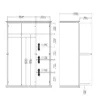 PARIS Wardrobe with 3 Doors in Matt Grey - Image 5
