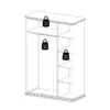 PARIS Wardrobe with 3 Doors in Matt Grey - Image 4