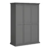 PARIS Wardrobe with 3 Doors in Matt Grey