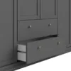 PARIS Wardrobe with 4 Doors and 2 Drawers in Matt Grey - Image 6