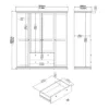 PARIS Wardrobe with 4 Doors and 2 Drawers in Matt Grey - Image 3