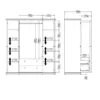 PARIS Wardrobe with 4 Doors and 2 Drawers in Matt Grey - Image 4