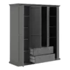 PARIS Wardrobe with 4 Doors and 2 Drawers in Matt Grey - Image 11