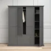 PARIS Wardrobe with 4 Doors and 2 Drawers in Matt Grey - Image 9