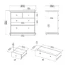PARIS Chest of 4 Drawers in White - Image 9