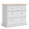 PARIS Chest of 4 Drawers in White and Oak