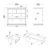 PARIS Chest of 4 Drawers in White and Oak - Image 4