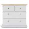 PARIS Chest of 4 Drawers in White and Oak - Image 12