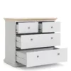 PARIS Chest of 4 Drawers in White and Oak - Image 10