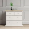 PARIS Chest of 4 Drawers in White and Oak - Image 9