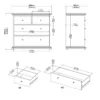 PARIS Chest of 4 Drawers in Matt Grey - Image 4
