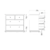PARIS Chest of 4 Drawers in Matt Grey - Image 3