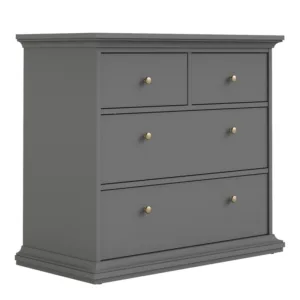 PARIS Chest of 4 Drawers in Matt Grey