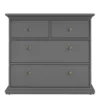 PARIS Chest of 4 Drawers in Matt Grey - Image 13