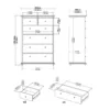 PARIS Chest of 6 Drawers in White - Image 4