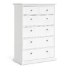 PARIS Chest of 6 Drawers in White