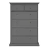 PARIS Chest of 6 Drawers in Matt Grey - Image 14