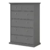 PARIS Chest of 6 Drawers in Matt Grey - Image 13