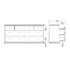 PARIS Chest of 8 Drawers in White - Image 7