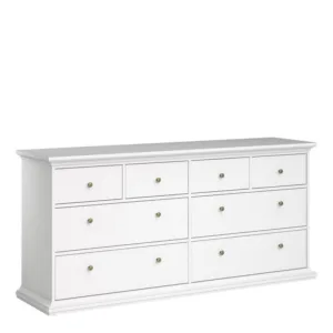 PARIS Chest of 8 Drawers in White