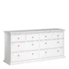 PARIS Chest of 8 Drawers in White