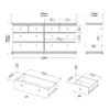 PARIS Chest of 8 Drawers in Matt Grey - Image 4