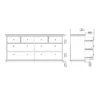 PARIS Chest of 8 Drawers in Matt Grey - Image 3