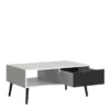 OSLO Coffee Table 1 Drawer 1 Shelf in White and Black Matt - Image 7