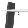OSLO Leaning Bookcase 1 Drawer in White and Black Matt - Image 4