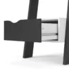OSLO Leaning Bookcase 1 Drawer in White and Black Matt - Image 3