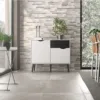 OSLO Sideboard - Small - 1 Drawer 2 Doors in White and Black Matt - Image 6
