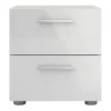 PEPE Bedside 2 Drawers in Oak and White High Gloss - Image 12