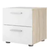 PEPE Bedside 2 Drawers in Oak and White High Gloss - Image 11