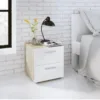 PEPE Bedside 2 Drawers in Oak and White High Gloss - Image 7
