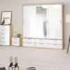 PEPE Bedside 2 Drawers in Oak and White High Gloss - Image 5