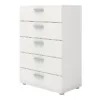 PEPE Chest of 5 Drawers in White - Image 7
