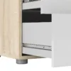 PEPE Wide Chest of 8 Drawers (4+4) in Oak and White High Gloss - Image 3